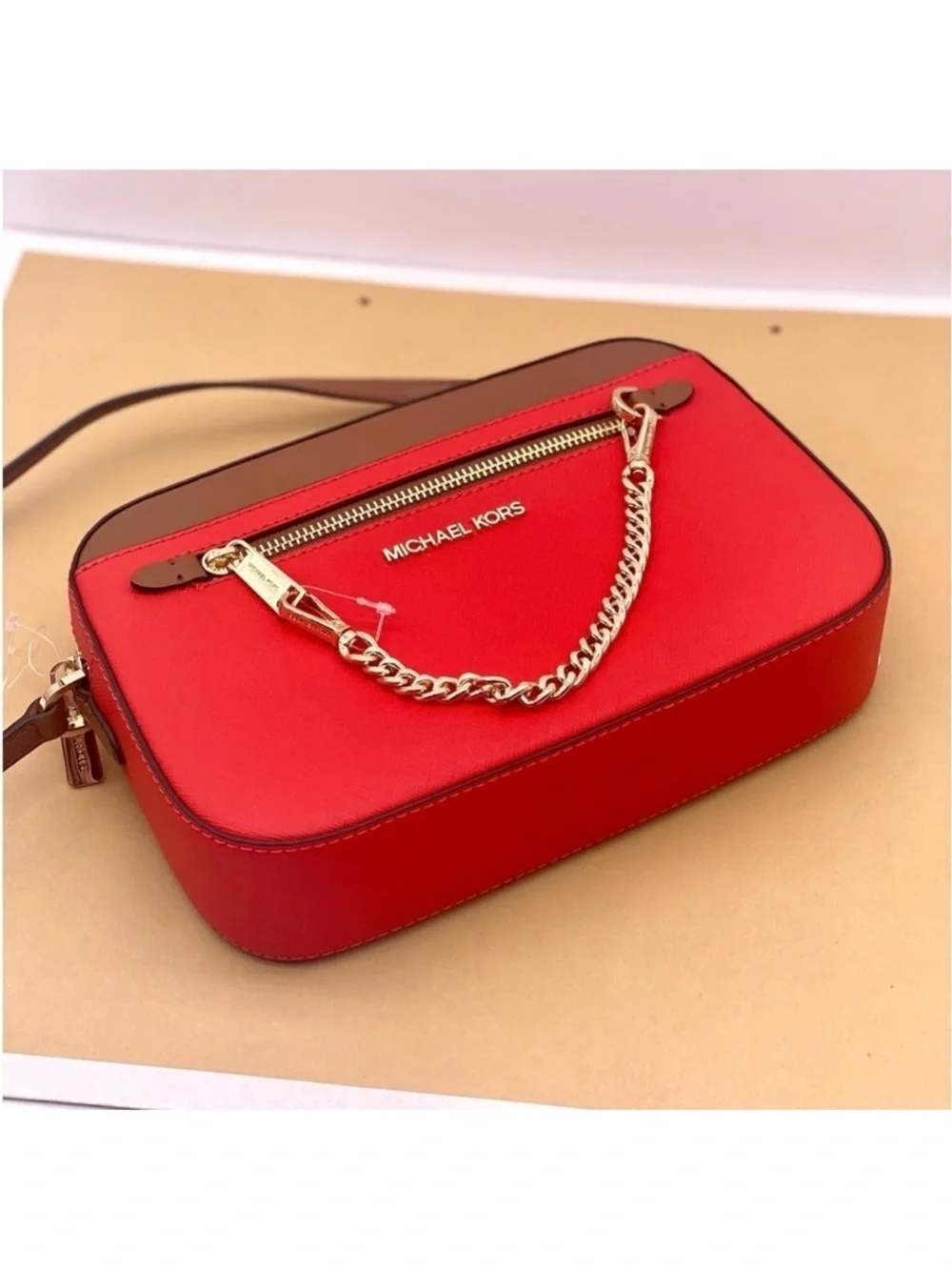 Michael Kors Jet Set Travel East West Zip Chain Crossbody